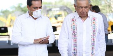 AMLO y Mauricio Vila supervisan avances del Tren Maya en Yucatán