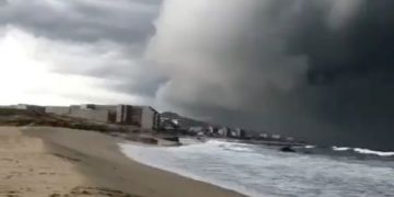 Video: Aterrador, así se vio el cielo minutos antes que Olaf tocará tierra en Los Cabos