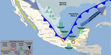Frente Frío 9: Bajas temperaturas y lluvias para este sábado 20 de noviembre