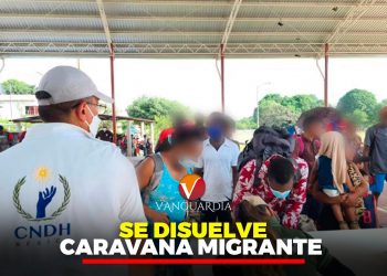 Se disuelve caravana de migrantes por cansancio y se entregan al INM