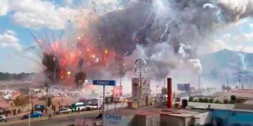 Explosión en Tultepec: el momento exacto del estallido de talleres en Edomex