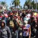 Migrantes marchan por visas en la frontera sur