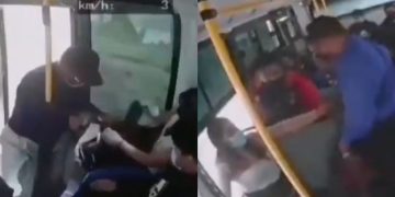 Sujetos asaltan violentamente un camión de pasajeros en Puebla | VIDEO