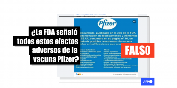 FDA halla efectos adversos en la vacuna contra COVID-19 de Pfizer