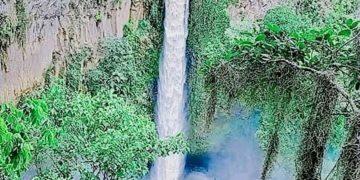 En Veracruz, estiaje acaba con la cascada Salto Grande