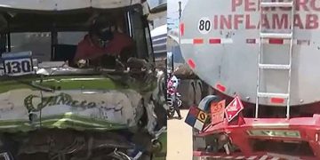 Chofer queda atrapado en su tráiler tras una volcadura; oaxaqueños se llevan los envases de cerveza que transportaba