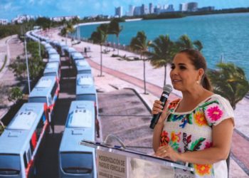Se renueva parque vehicular de Cancún con 100 unidades modernas de transporte público #BJAP  #AdelanteBenitoJuarez