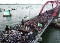 Más de 40 mil personas celebraron apertura del Puente Nichupté