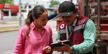 Ana Paty Peralta supervisa trabajos preventivos por lluvias