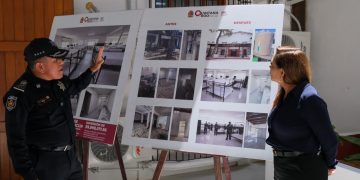 Supervisa Mara remodelación de base policial
