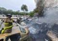 Bomberos de Cancún controlan incendio en la Av. López Portillo