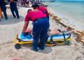 Auxilian a persona en Playa del Niño y la trasladan de a un hospital