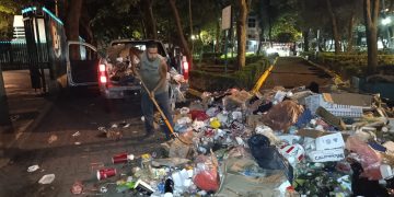 Limpian Parque San Lorenzo